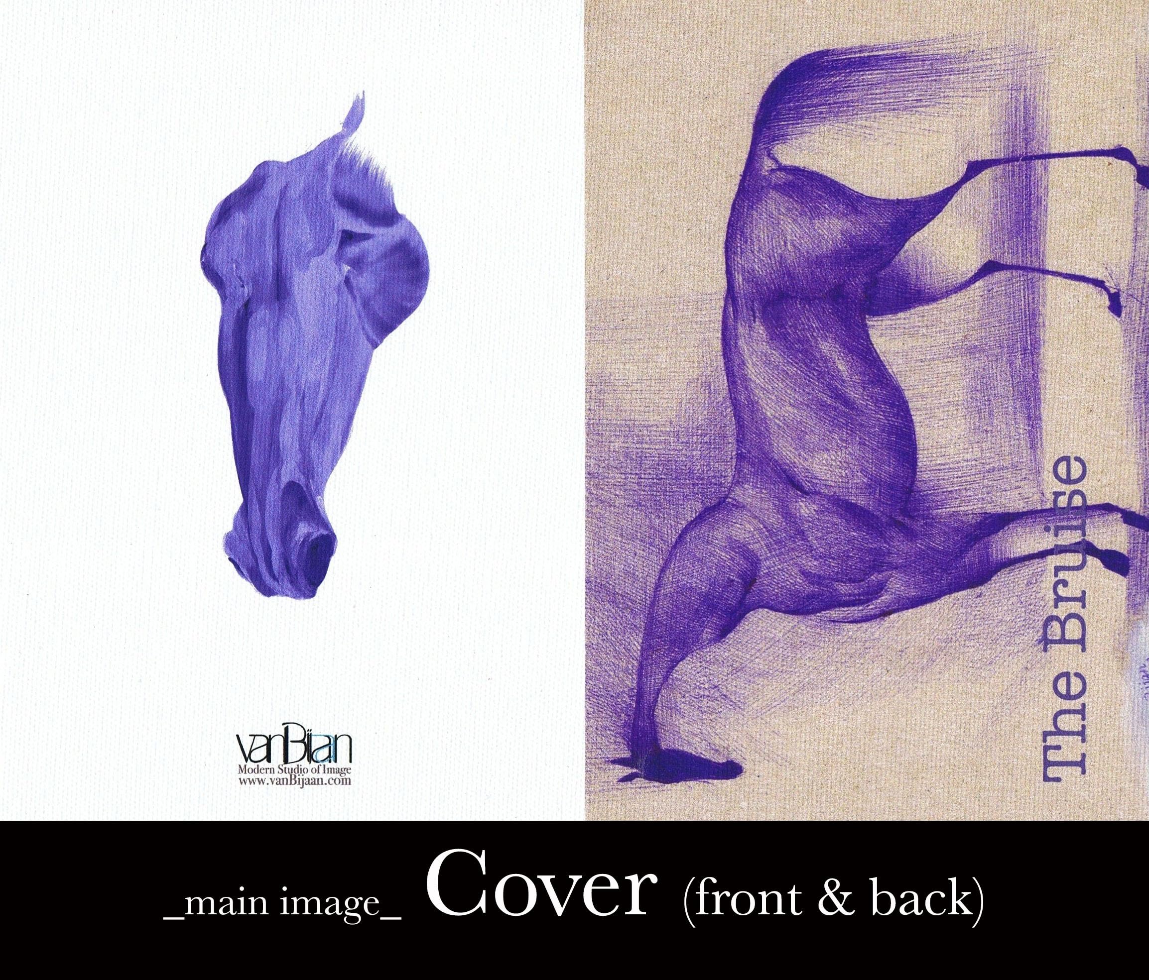 The Bruise (from the collection "DoMentis") by vanBijaan - Biglietto regalo fatto a mano, cartolina postale in lino, messaggero intellettuale, arte su tela, regalo artigianale per il cliente