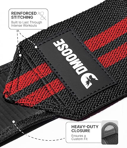 Miniatura 26 de DMoose Fitness Elbow Wraps for Weightlifting (Pair) 40" Adjustable Brace for Joint Support, Pain Relief & Tendonitis - Elbow Straps for