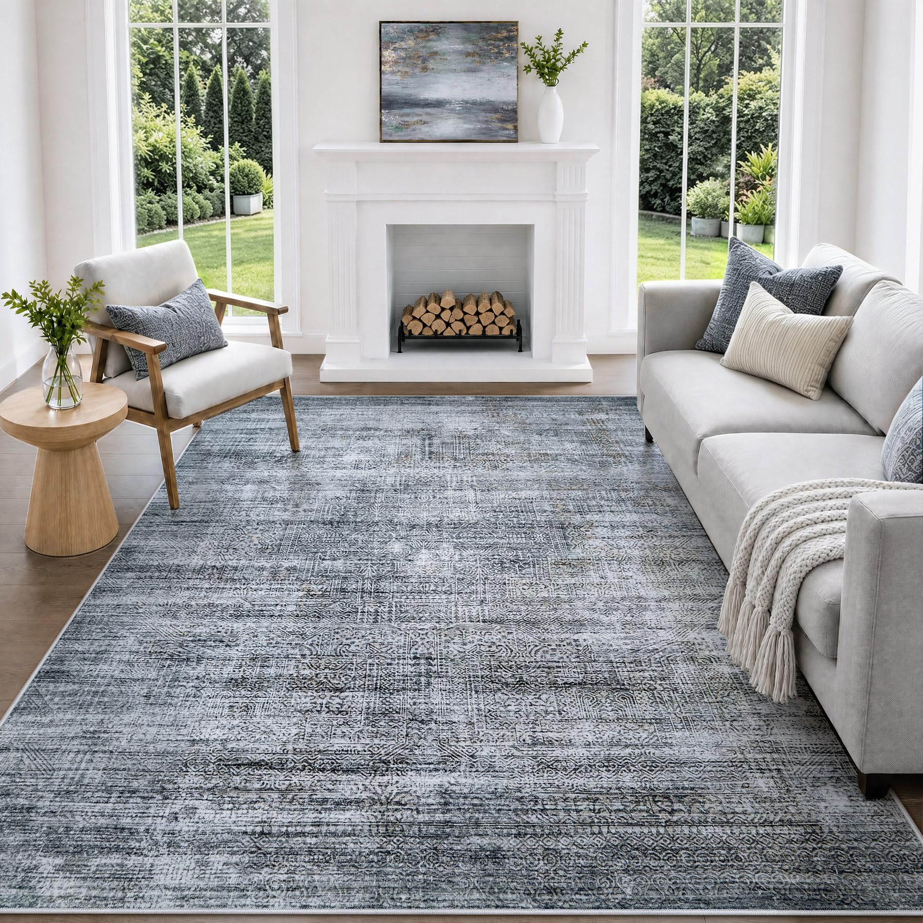 Fuzziness 6x9 Washable Area Rug