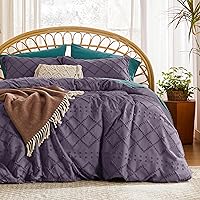 Vista 12 de Bedsure - Funda nórdica estilo bohemio tamaño Queen - Ropa de cama de lino transpirable y suave, funda de edredón lavable a máquina para todas