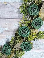 Vista 9 de 25 piezas Flores Artificiales, Rosas de Espuma Artificiales de Tacto Real Decoración Bricolaje para Boda Dama de Honor Ramo Nupcial Centros de Mesa