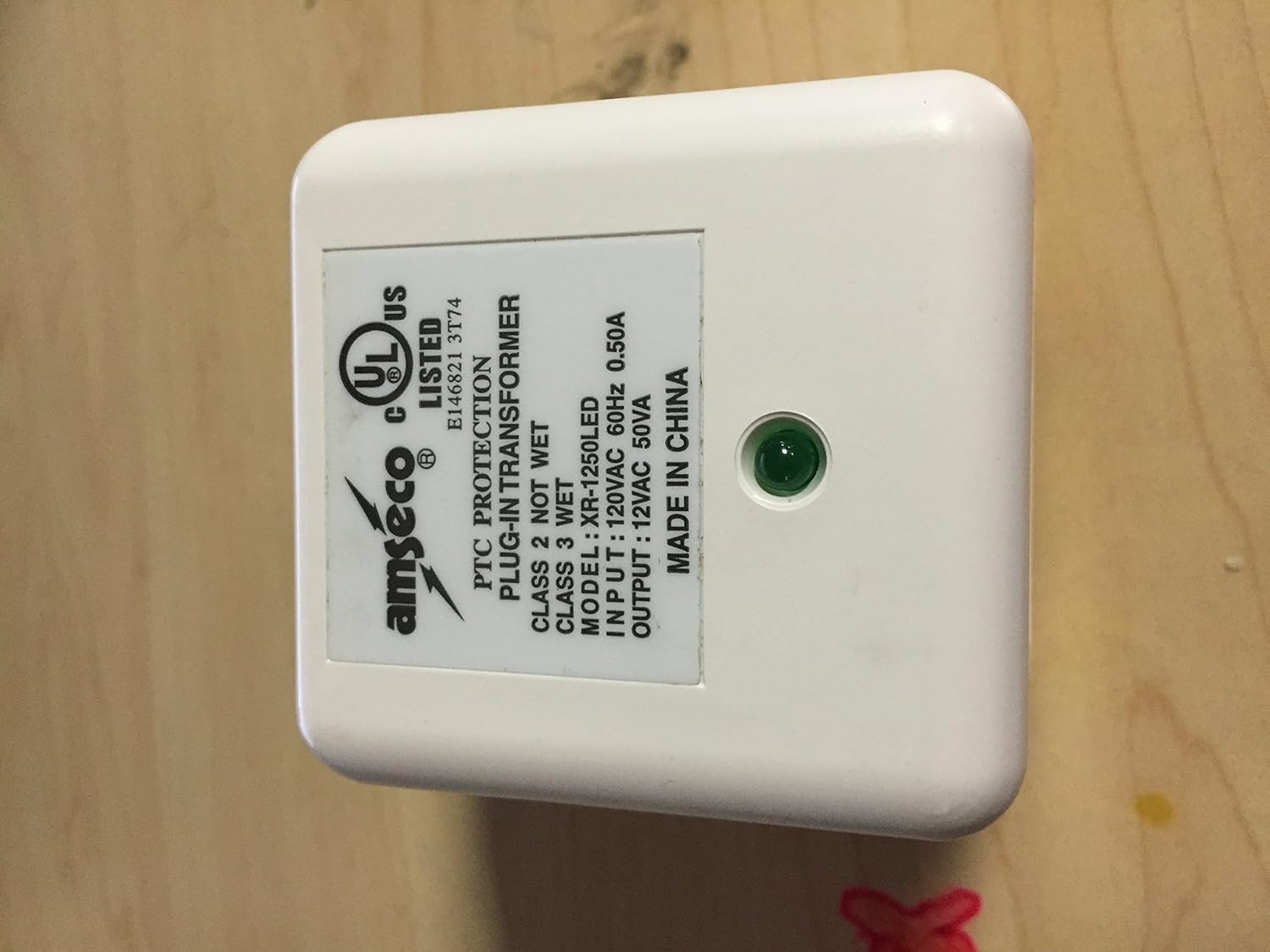 XR1250LED Plug in Transformer Power Supply 60HZ 12VAC 50VA