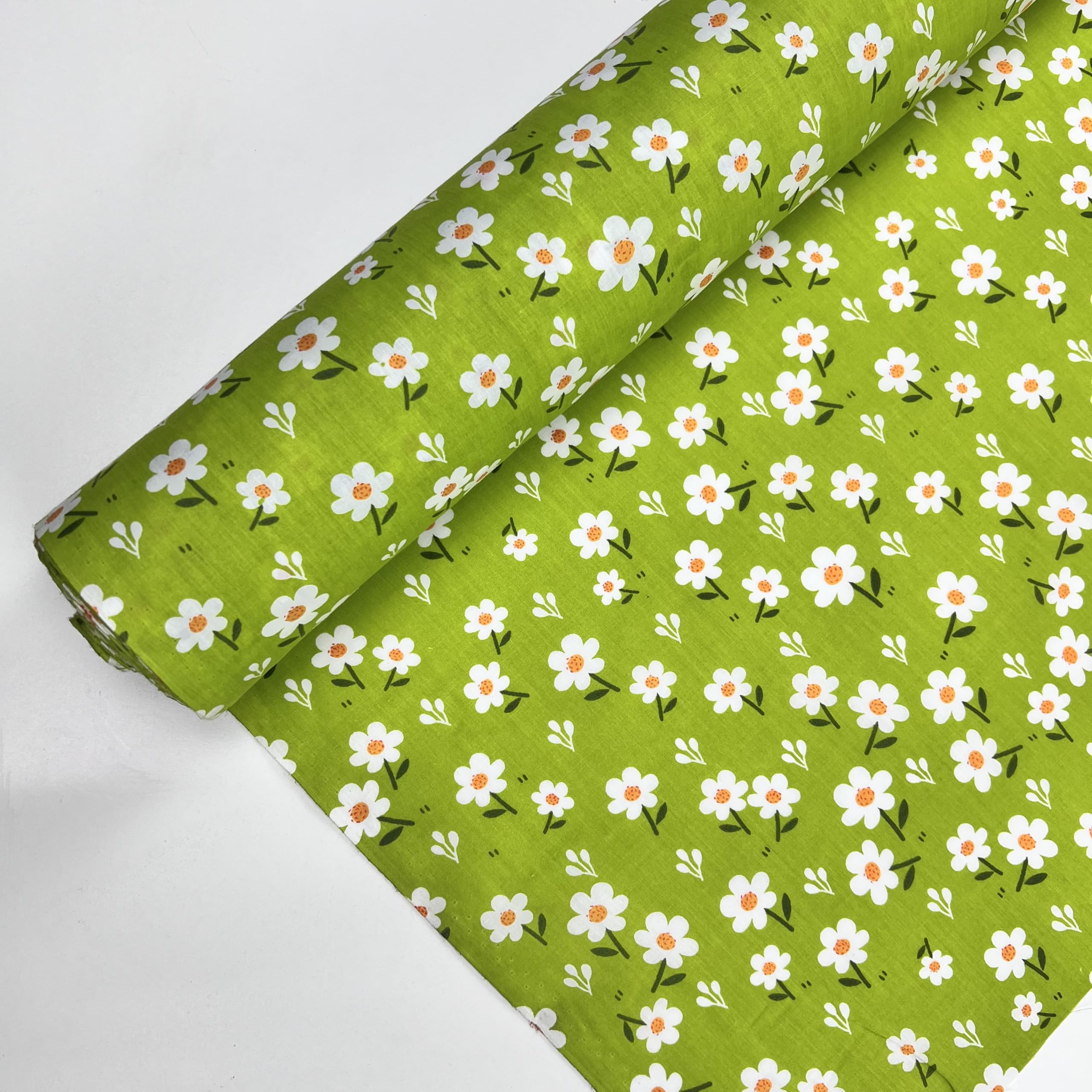 white christmas dresses Plain Green 100% Cotton Dressmaking Fabric | Double Gauze main image 1