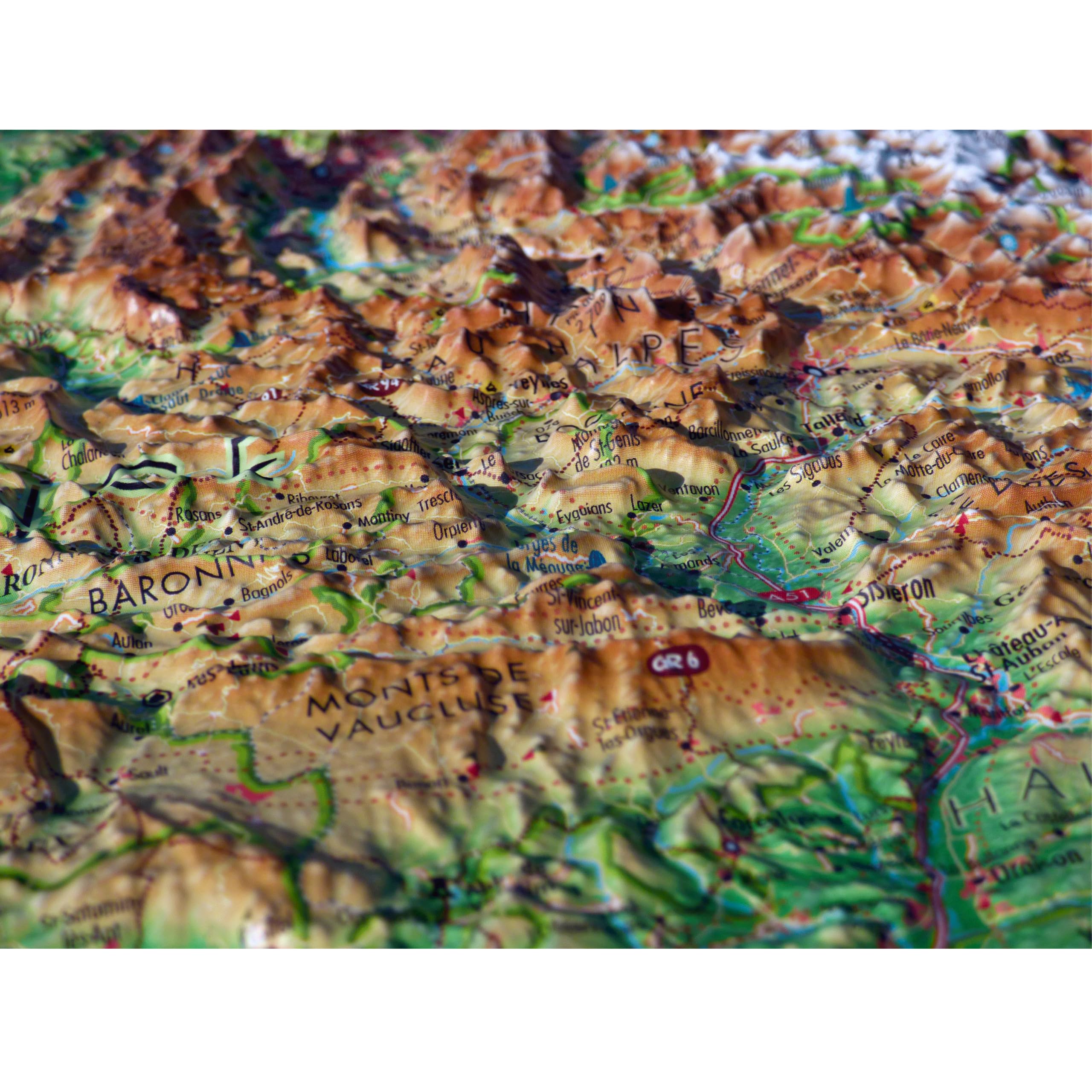 CARTE EN RELIEF DES ALPES FRANÇAISES ET SES MASSIFS ALPINS: Edition 2026