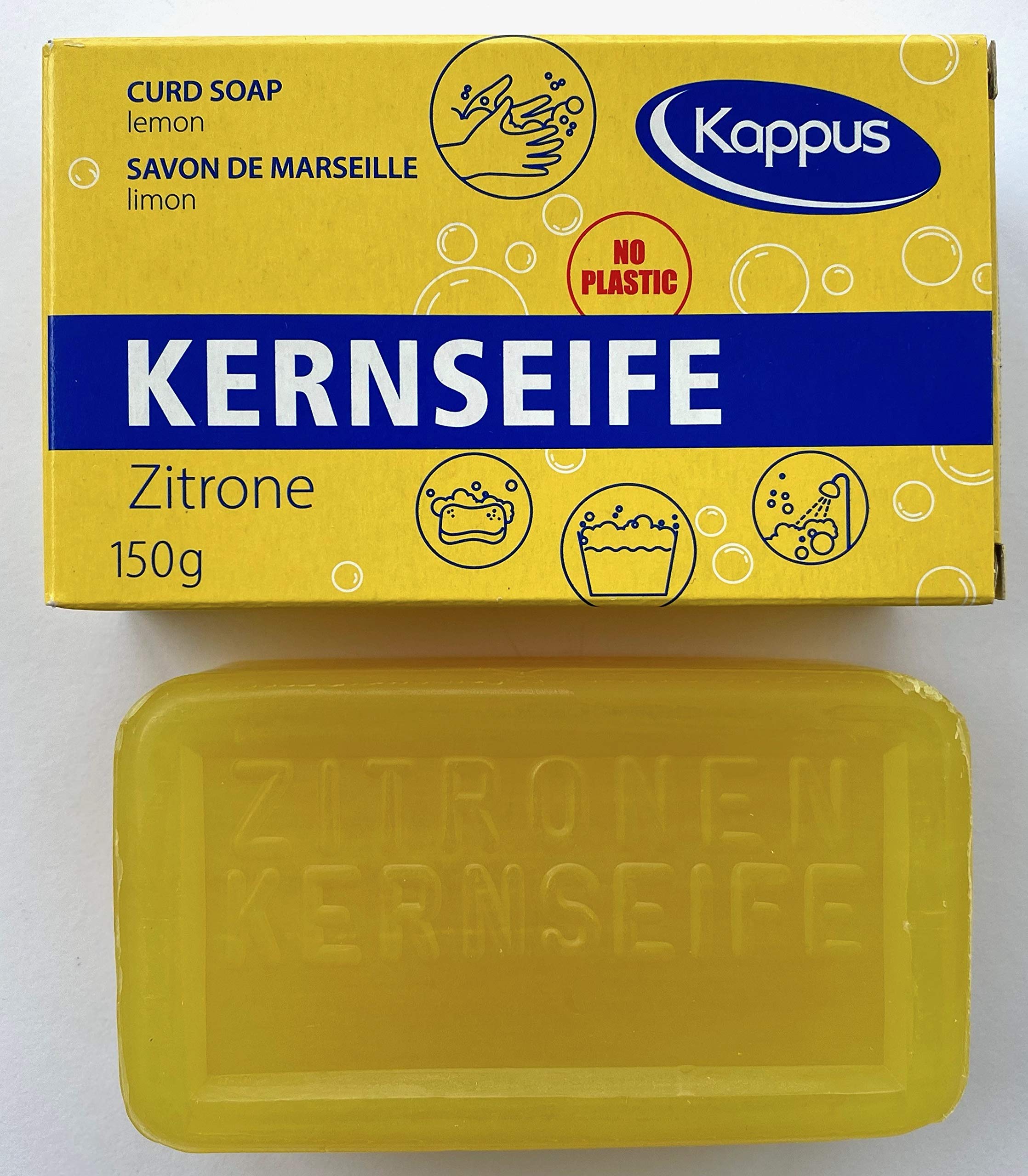 Kappus3-0123 Lemon Core Soap 150 g Each Plastic free (1 piece)