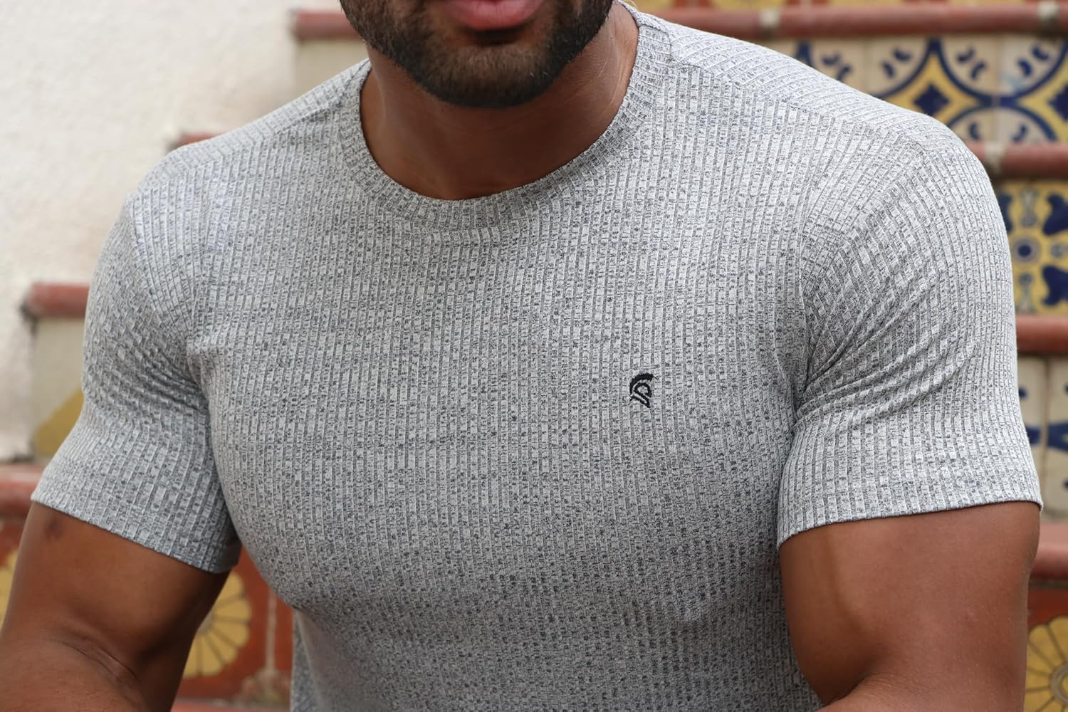 The Argo Ultra Soft Cotton Ribbed Short Sleeve T-Shirt for Men - Order a Size Up - Image 4