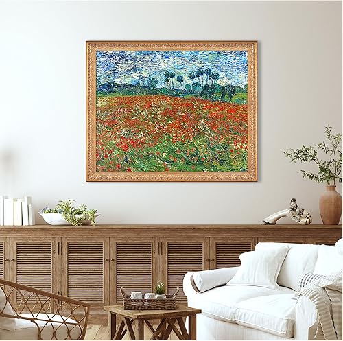 Miniatura 426 de A&T ARTWORK The Starry Night de Vincent Van Gogh. Tamaño del marco: 36 x 30 pulgadas, tamaño de la imagen: 30 x 24 pulgadas, reproducciones clásicas