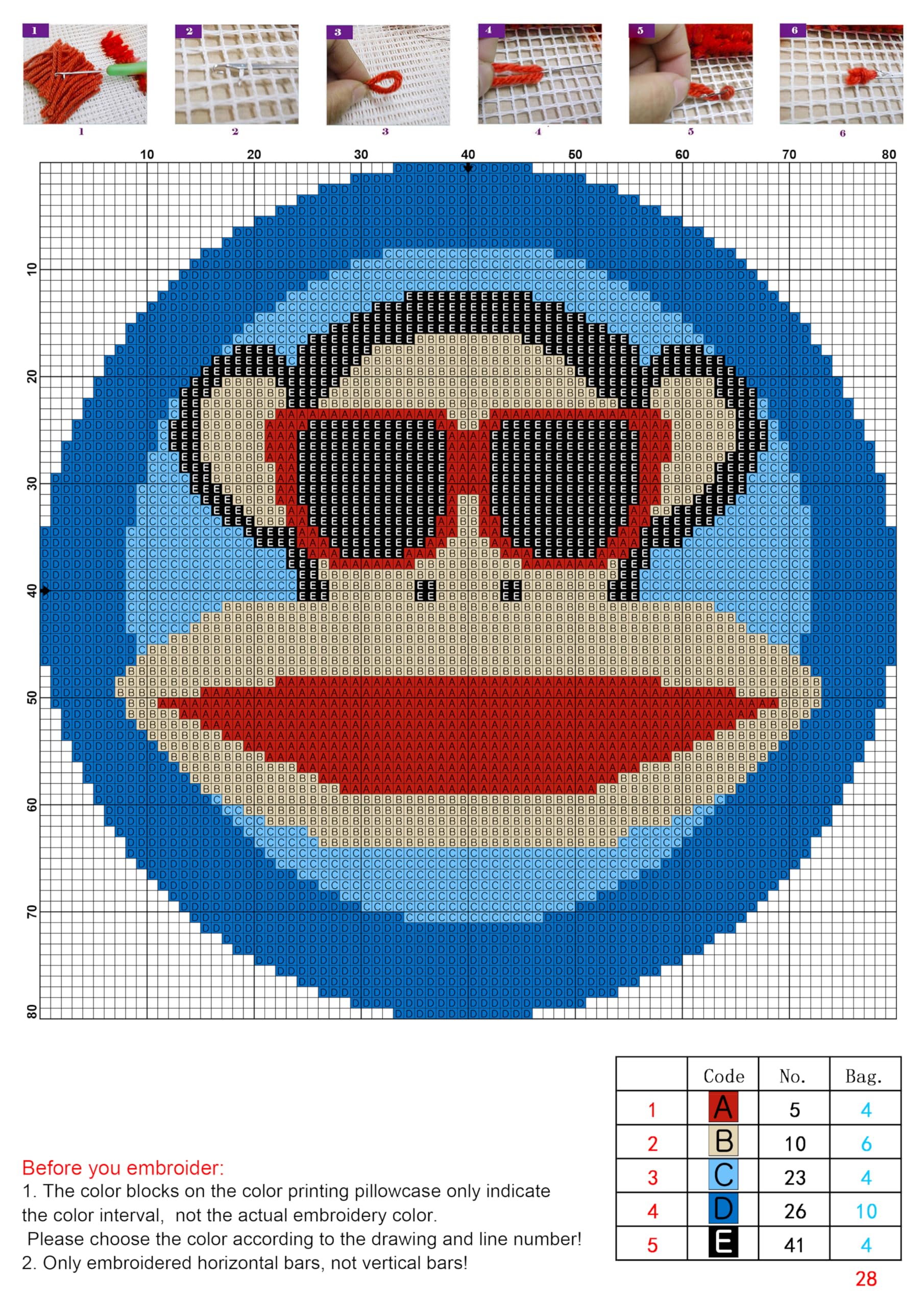 CraftsFabrics Funky Monkey Rug 60% Cotton 40% Polyester DIY Crafts Yarn Carpet Round Shape Animal Custom Latch Hook Rug Crochet Kits for Beginners Adults - Image 2