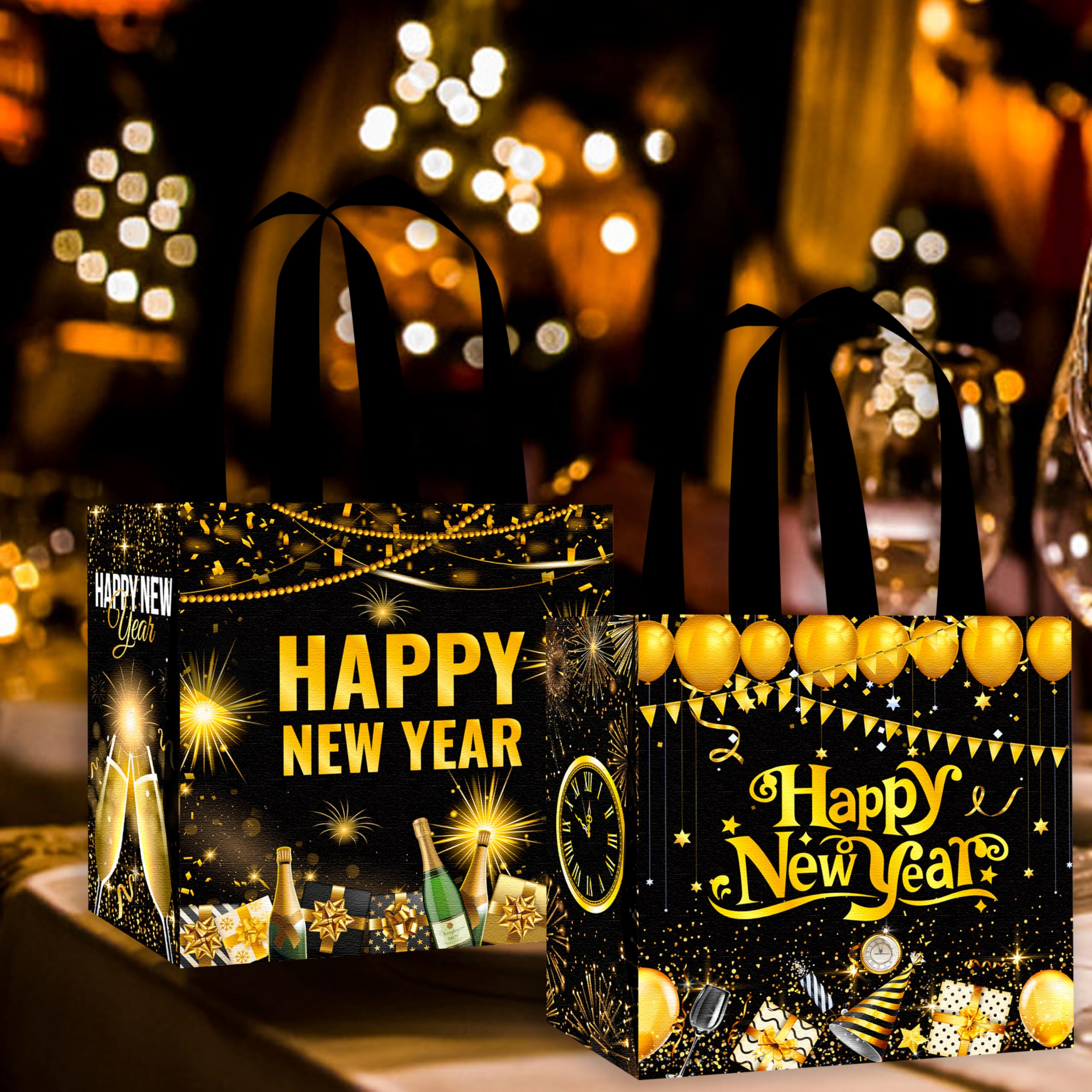 Amazon.com: C L cooper life Happy New Year Gift Bags with Handles