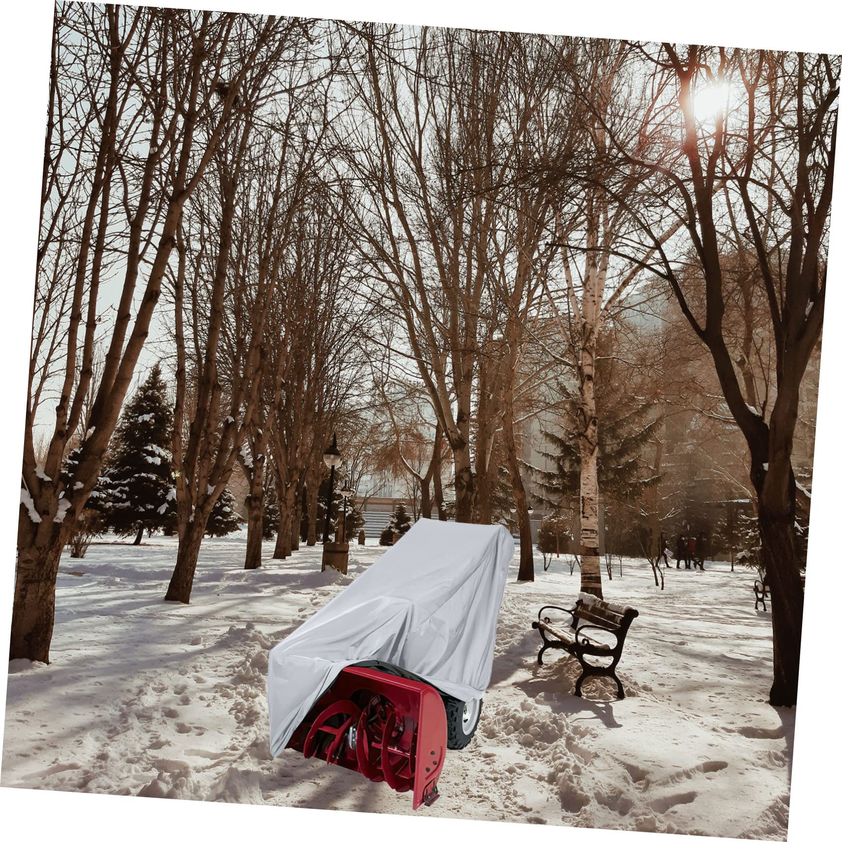 Gatuida Cubierta Protectora para Quitanieves de Oxford, Plata, Resistente | Ajuste para Soplador de Nieve, Fácil de Guardar y Transportar, Uso para Propietario de Finca