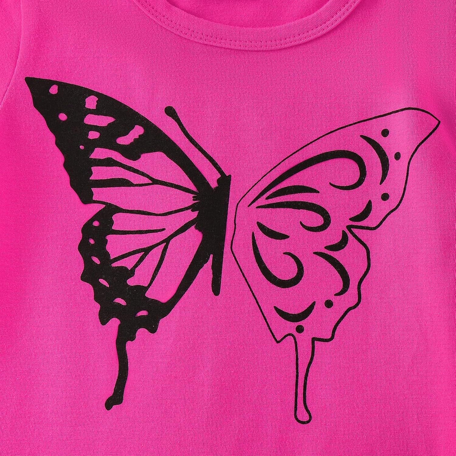 Toddler Girl Clothes Kids Summer Outfits Short Sleeve Leopard-Print T-Shirt and Shorts 2 Piece Set 2-8 Years