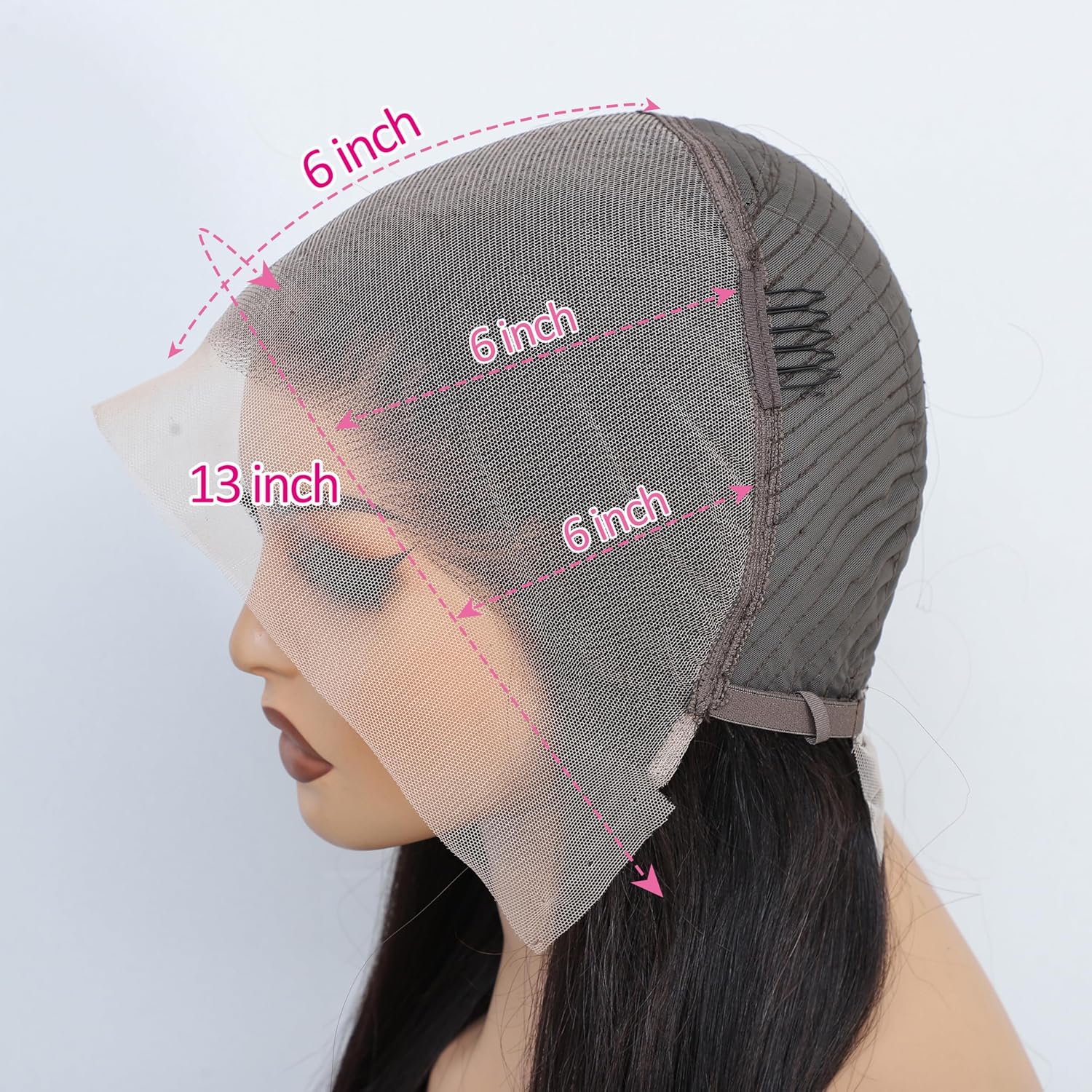 NEWMI 32 inch 13x6 Lace Frontal Human Hair Wigs 200 Density Straight Lace Front Human Hair Wigs for Black Women Natural Color Long Full and Thick Vietnamese Unprocessed Remy Raw Virgin Hair Wig