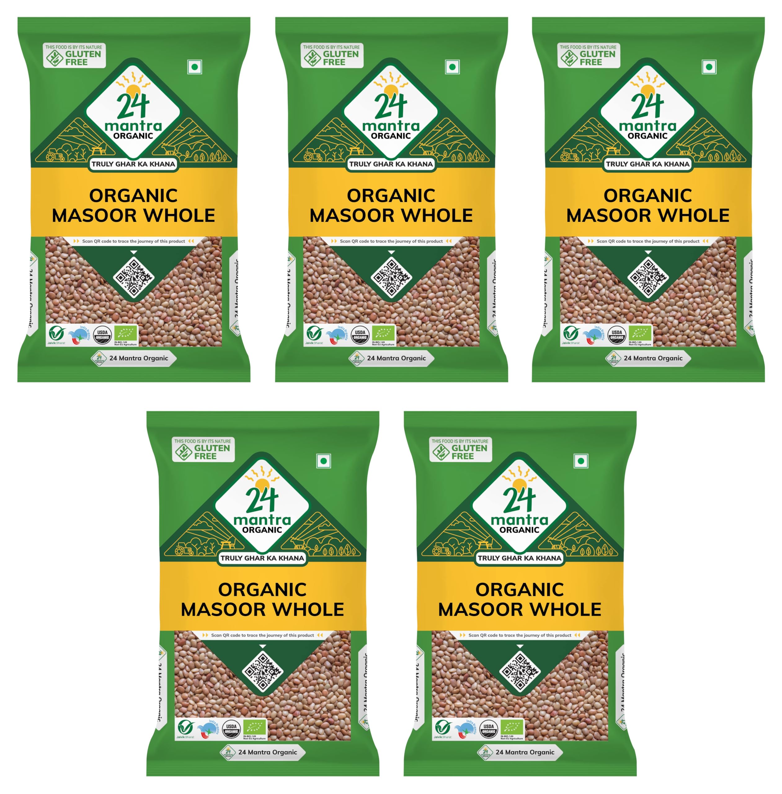 24 Mantra Organic Products Masoor Whole, 500g (Pack of 5) (B0CVF3VNSC) Amazon Price History, Amazon Price Tracker