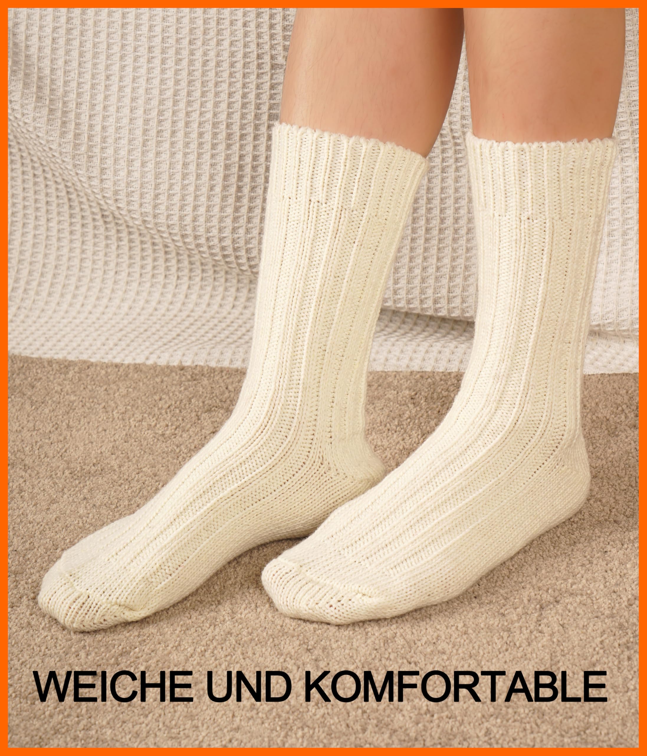 YESWEL Calcetines de Alpaca para Hombre y Mujer Termicos Transpirables Extra Cálidos Lana Gruesa Antideslizantes Invierno