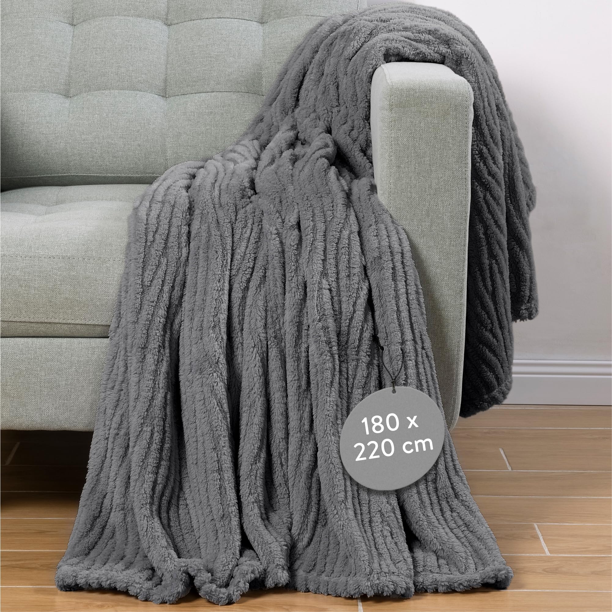 Coperta Calda Per Casa Copriletto In Flanella Per La Pelle-Beige_120 200cm,Fodera Per Divano Spessa Sup Coperta Soffice Lavabile