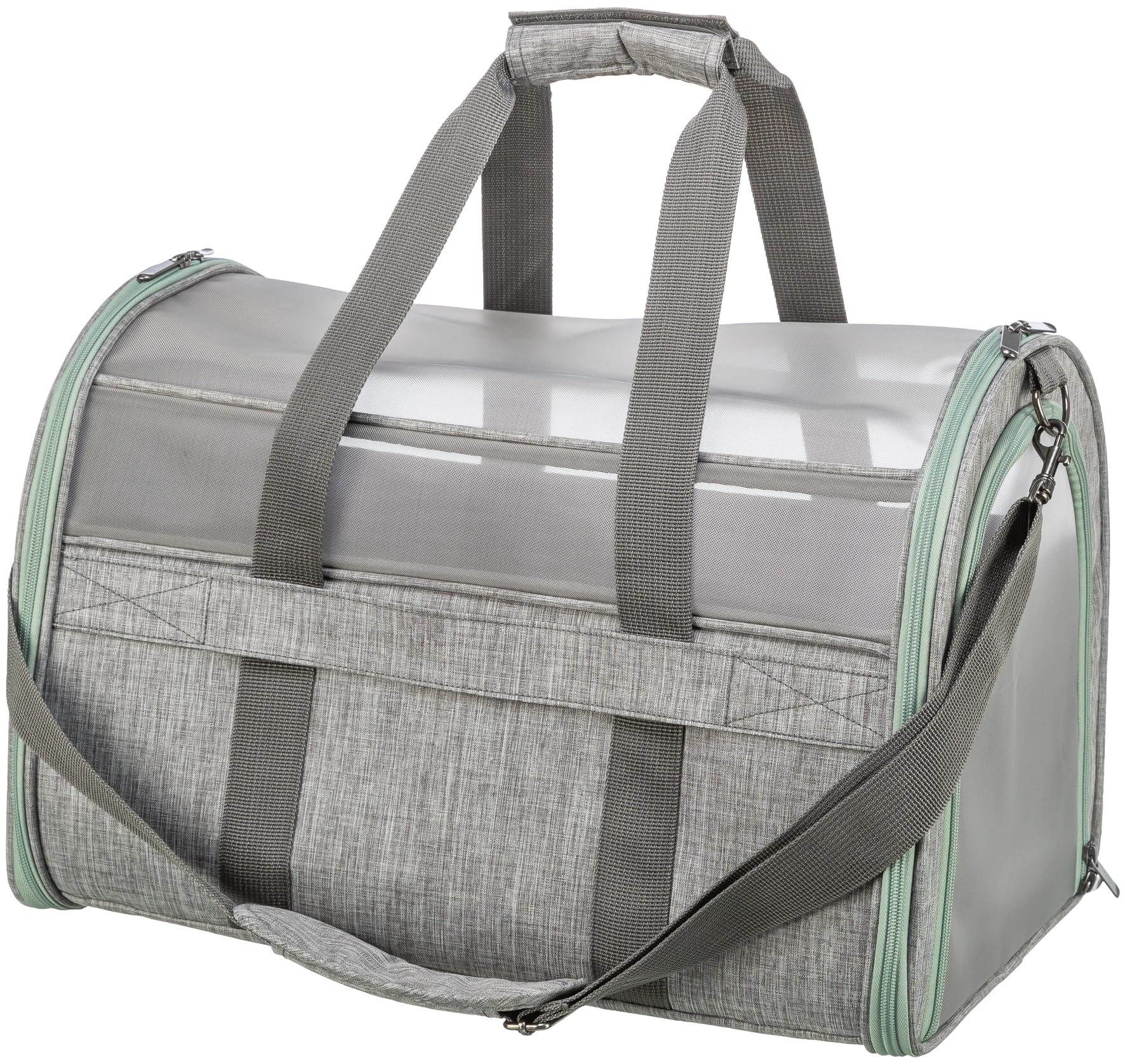 TRIXIE Bolsa Dillon, 33 × 32 × 54 cm, Gris/Menta