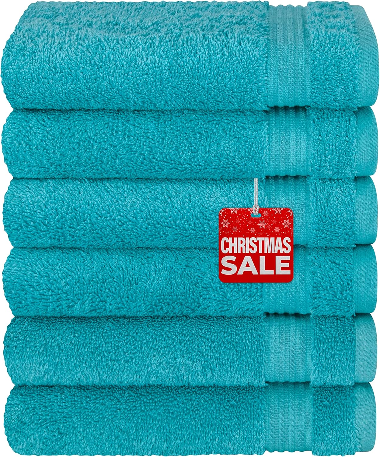 Cotton Paradise Hand Towel Set, 100 Turkish Cotton 16x28 inch 6 Piece