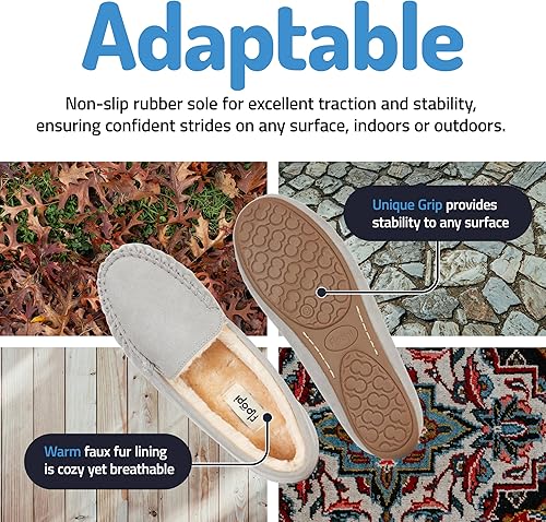 Miniatura 3 de Floopi Womens IndoorOutdoor Basic Memory Foam Moccasin Slipper