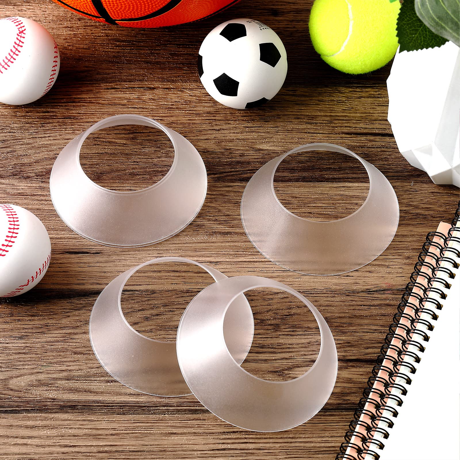 6 Pièces Support d'Affichage de Balle de Souvenirs Piédestal Boule Support de Présentoir de Balle Support de Ballon de Football pour Basketball Football Volley-Ball (Transparent)