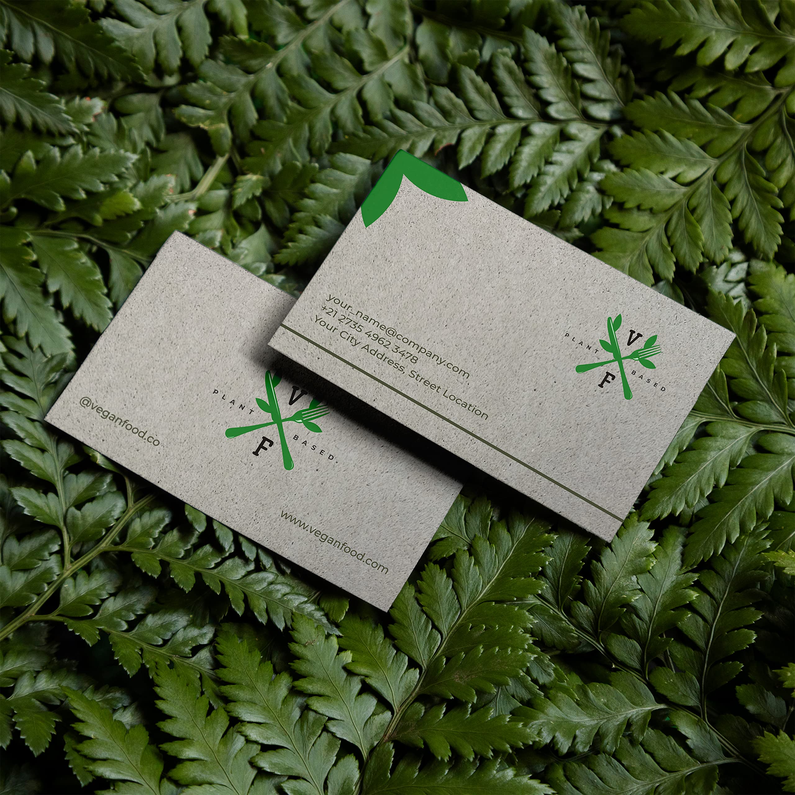 Tarjetas Personalizadas Biodegradable Césped de 400gr – Tarjetas de Visita Ecológicas para Empresas en Papel Reciclado – 250/500 y 1000 unidades
