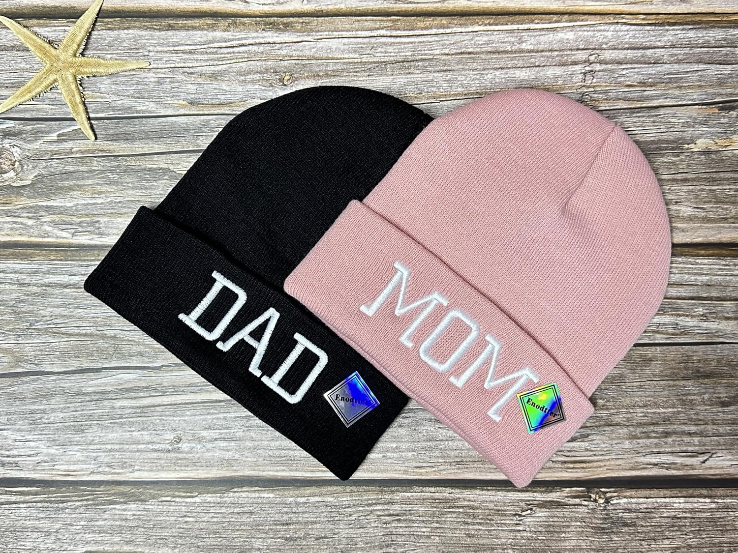 Mr Mrs Grandpa Grandma Dad Mom Hubby Wifey Beanie Hats - Image 2