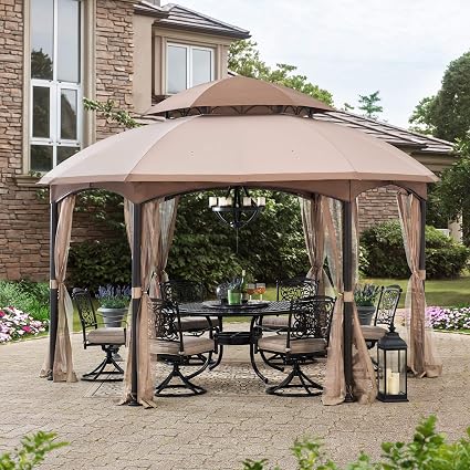 Sunjoy 13.5x13.5 ft. Gazebo with 2-Tier 