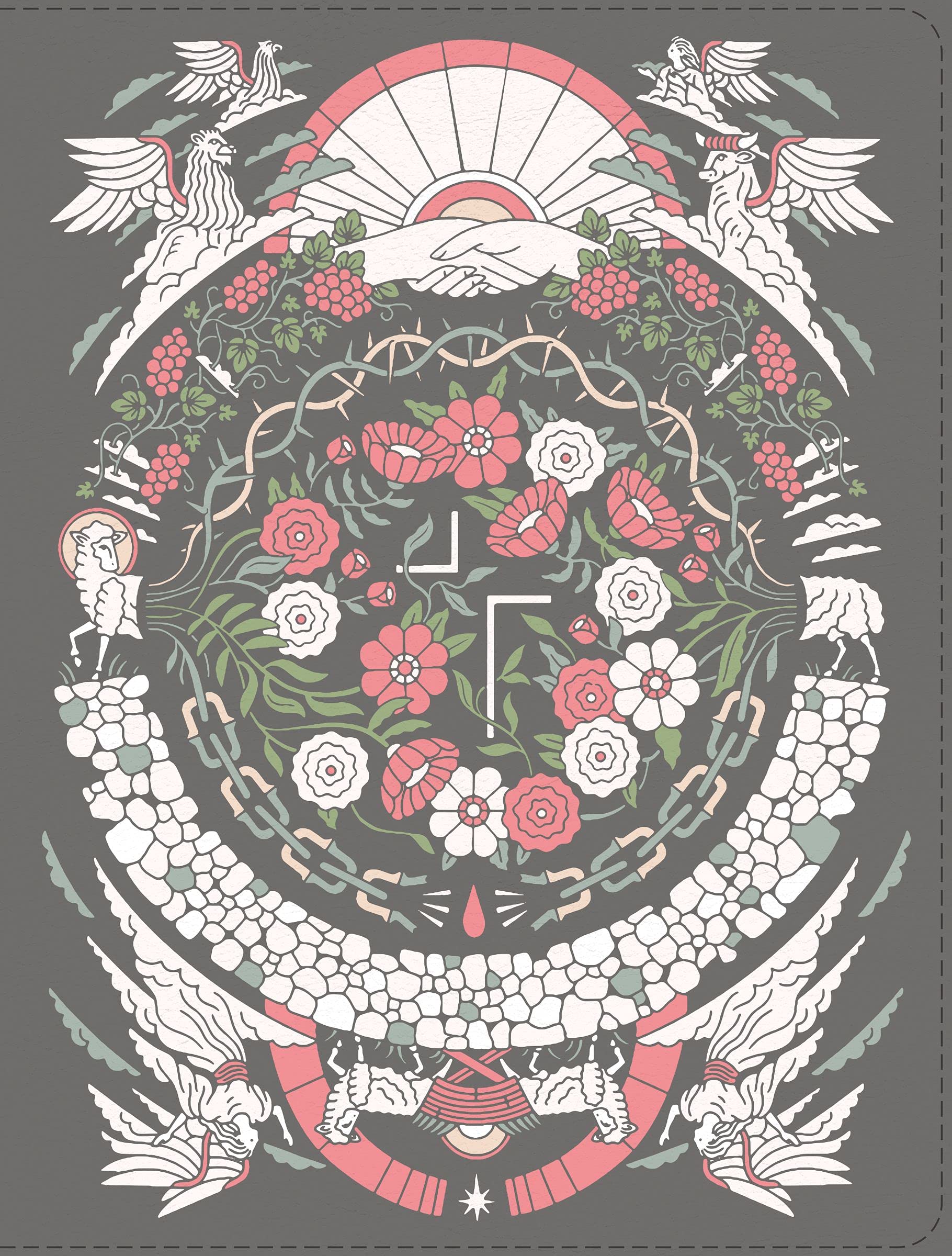 The Jesus Bible Artist Edition, Niv, Leathersoft, Gray Floral, Thumb Indexed, Comfort Print