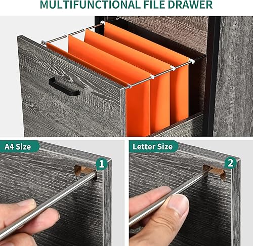 Miniatura 7 de YITAHOME Escritorio en forma de U con tomas de corriente y luces LED, escritorio reversible en forma de L de 79 pulgadas con cajones, escritorio de