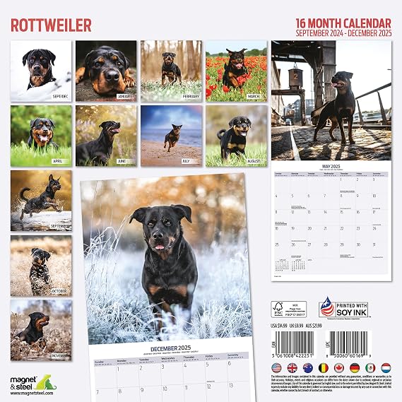 Rottweiler 2025 Traditional Calendar