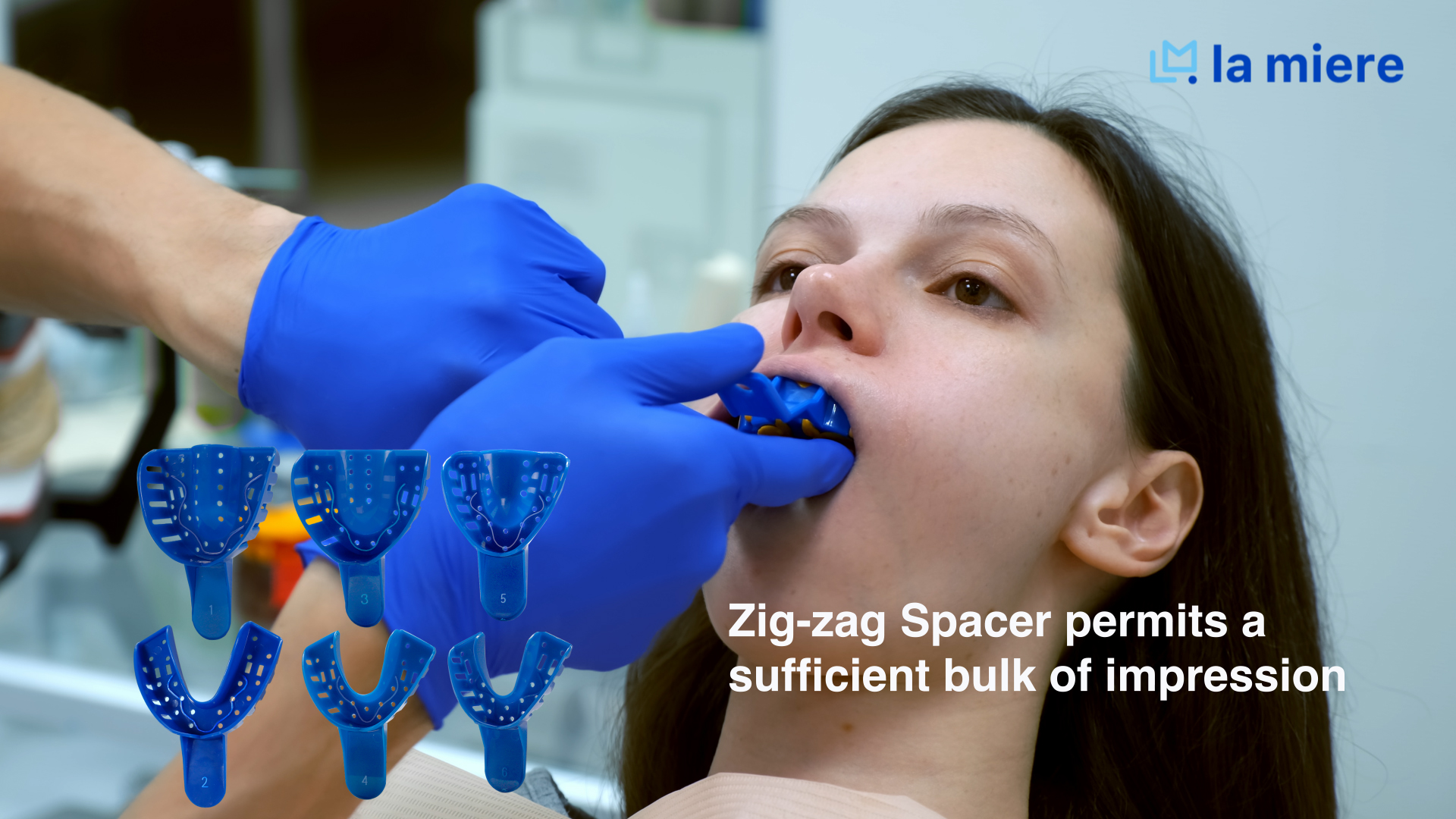 Image of #2, 12PC Tracking Spacer Plastic Dental Impression Trays Small Medium Large Upper-Left Lower-Right