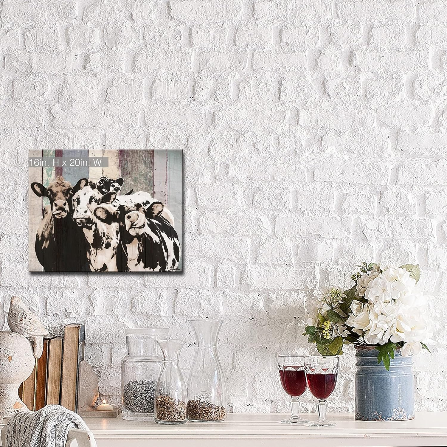 Ready2HangArt Olivia Rose Farmhouse 'Cattle' Canvas Animal Wall Art 16 in. H x 20 in. W