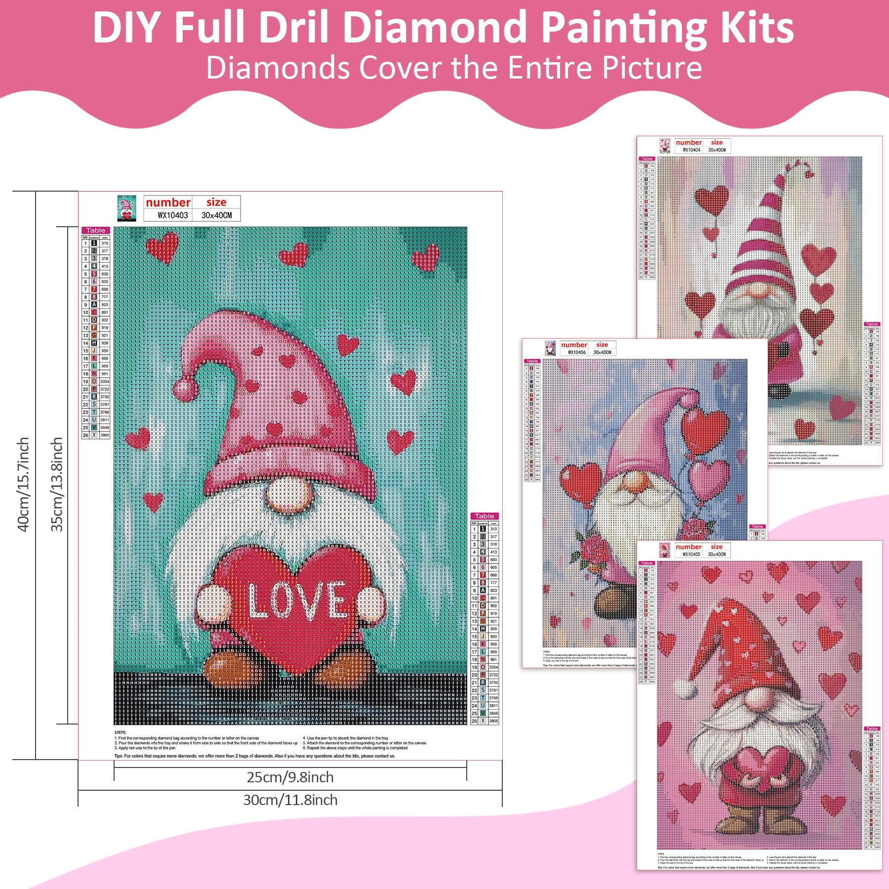 NAIMOER Kabouters Diamant Schilderij Kits voor Volwassenen, Kardinaal Diamant Schilderij Kits Kerstmis, DIY Volledig Geboorde Diamant Kunst Kits Bos Borduurwerk Diamant Punten Schilderij voor