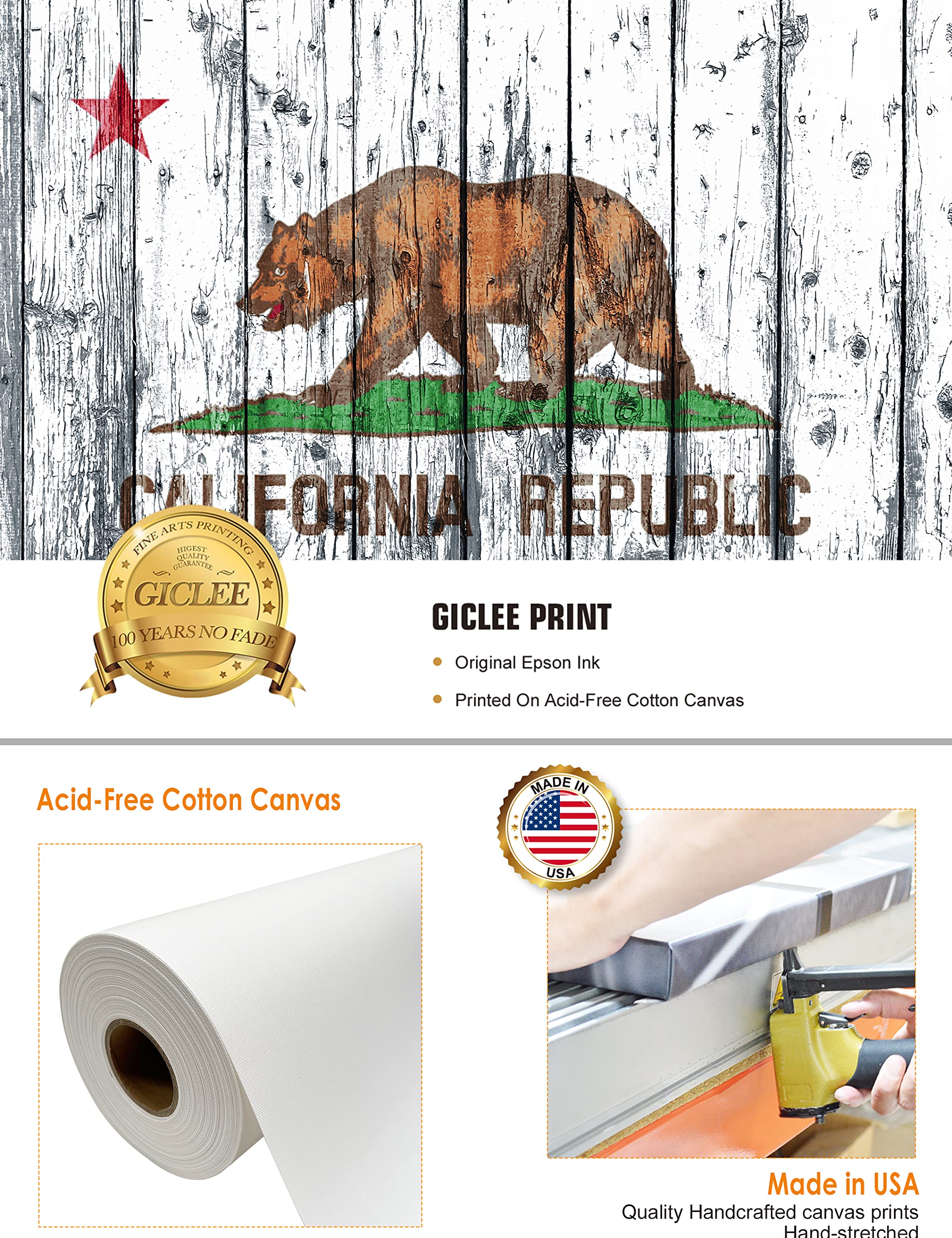Amazon.co.jp: DECORARTS - カリフォルニア州旗アシッドフリーコットン