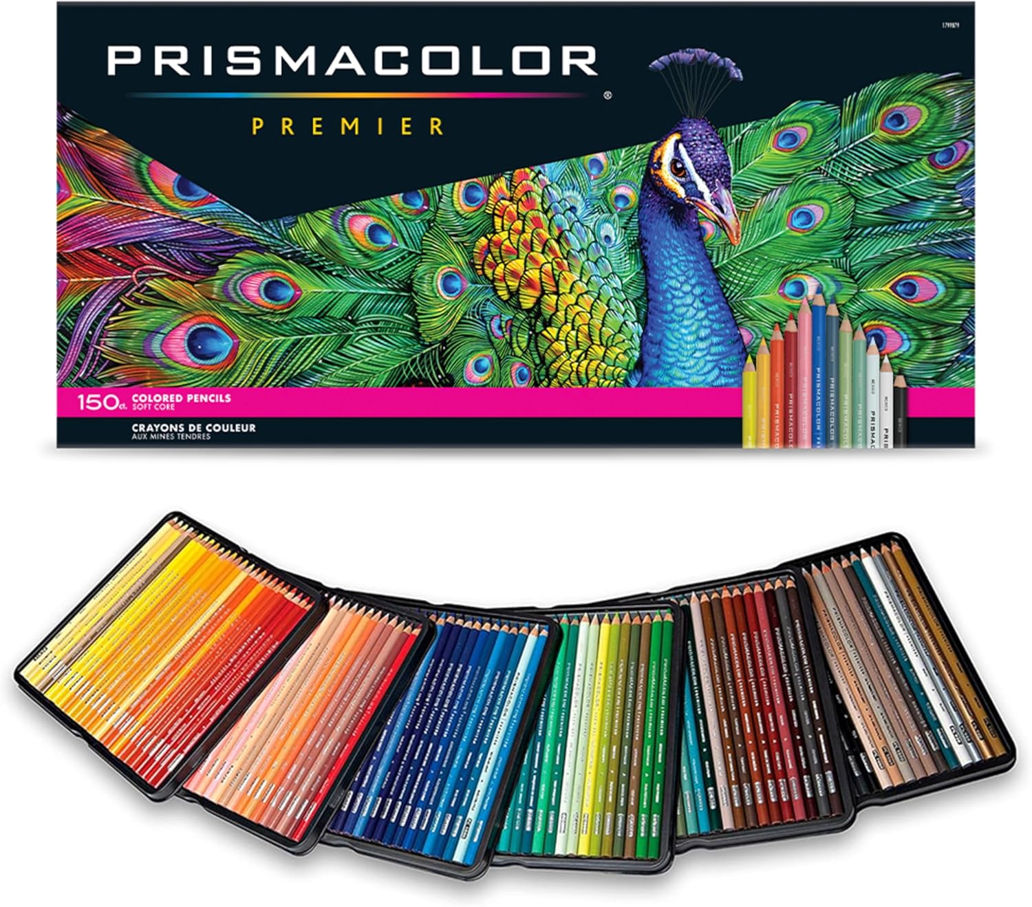 Prismacolor Premier Colored Pencils, Soft Core, Assorted Colors, 150 Count - Durable, Vibrant, Ultra-Smooth, Adult Coloring, Drawing, Sketching, Arts & Crafts