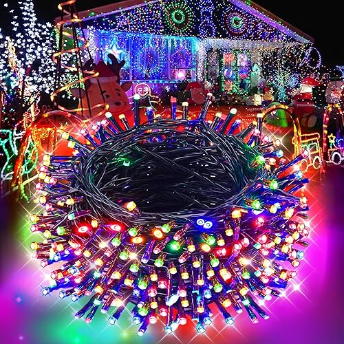 Christmas Lights 1000LED 98FT Waterproof Outdoor Timer 8 Modes Twinkle