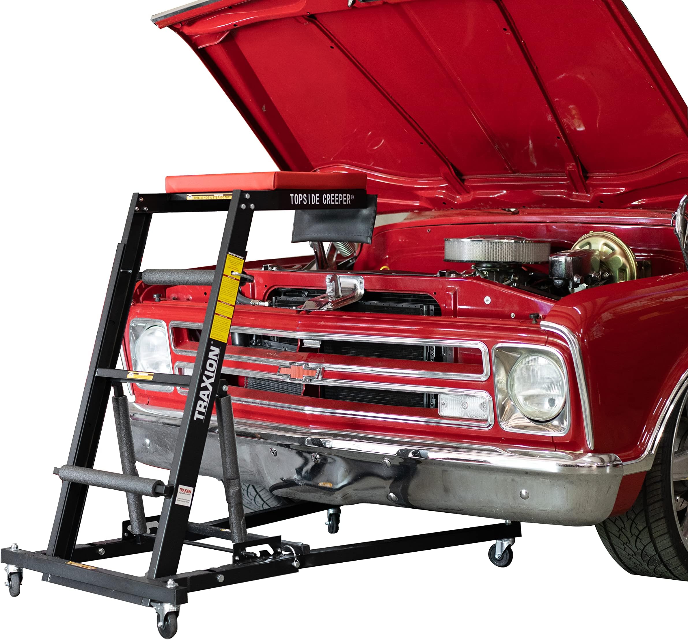 Automotive Topside Creeper - Adjustable Height 47" To 65", Holds 440 LBS