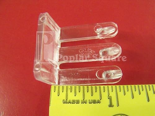 Miniatura 3 de Clips frontales falsos de plástico transparente #4305CL (50 clips)