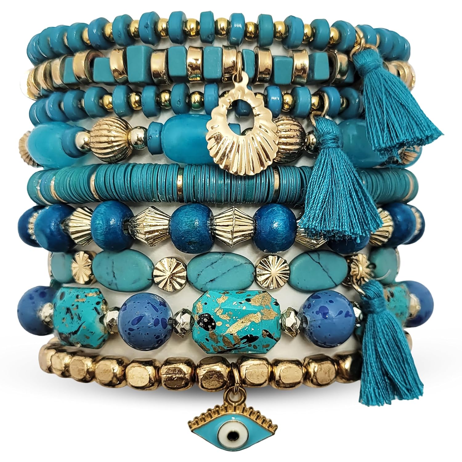 BOHENOOR Bohemian Multicolour Beads Bracelet Set for Women and Girls – Handmade Stackable Stretchable Boho Charm Bracelets... - Review, Price and Buying Guide