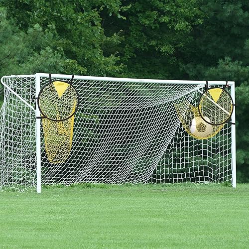 Miniatura 5 de COCODE 2 piezas de portería de fútbol, redes portátiles de objetivo, equipo de práctica de pelota de fútbol de esquina, objetivo de tiro de fútbol