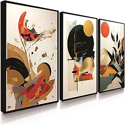 Quadro Decorativo Minimalista Orgânico Abstrato Moderno Formas Escritório Sala Quarto