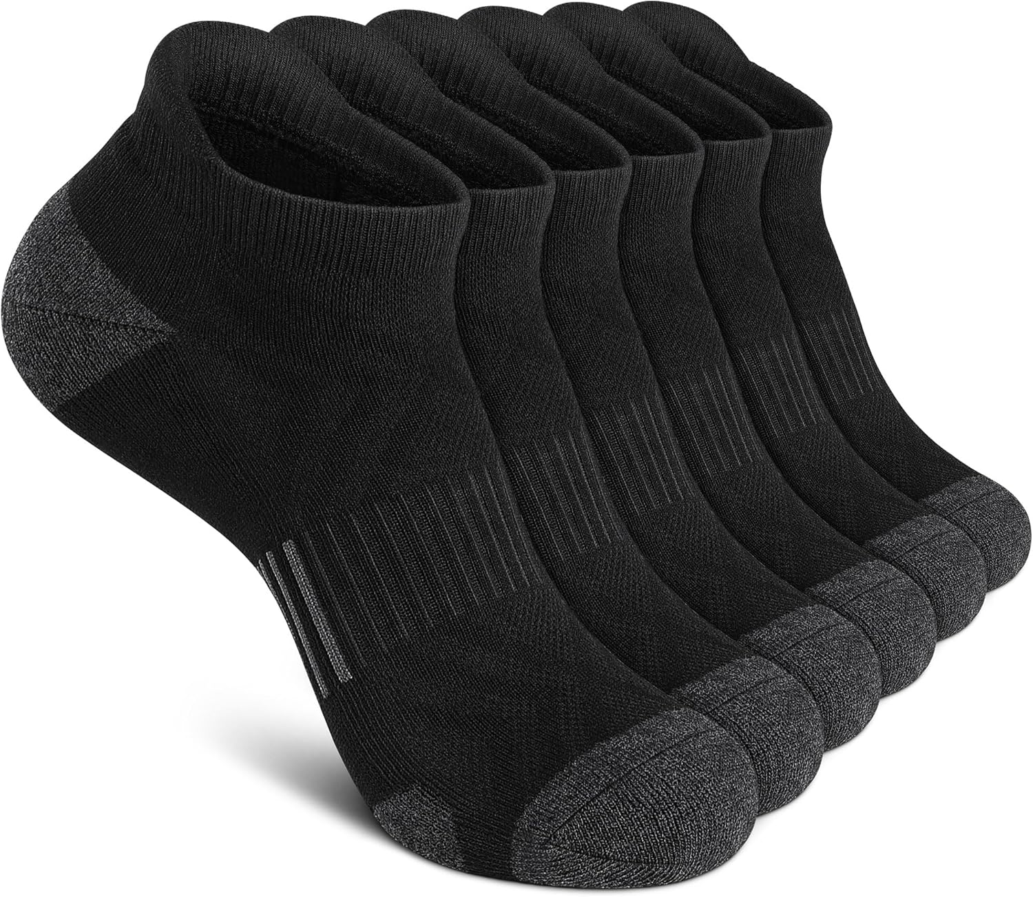 Felicigeely Ankle Athletic Running Socks Low Cut Sports Socks Breathable Cushioned Tab Socks for Men Women 6 Pairs