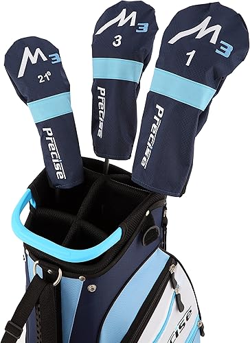 Miniatura 9 de Precise El juego completo de palos de golf M3 para mujer incluye conductor, Fairway, híbrido, hierros 7-PW, putter, bolsa de soporte, 3 HC azul,