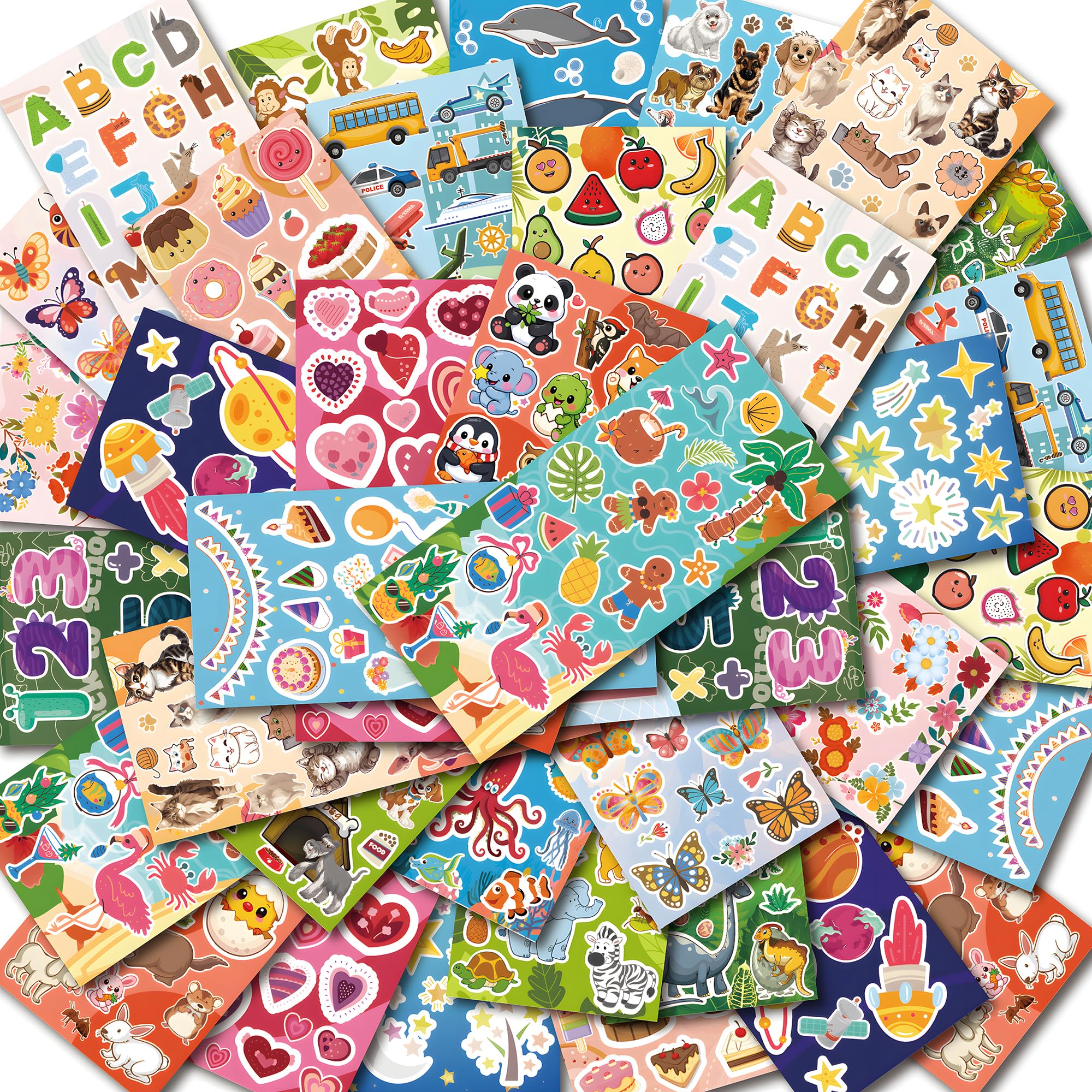36 Sheets Stickers for Kids - Cu