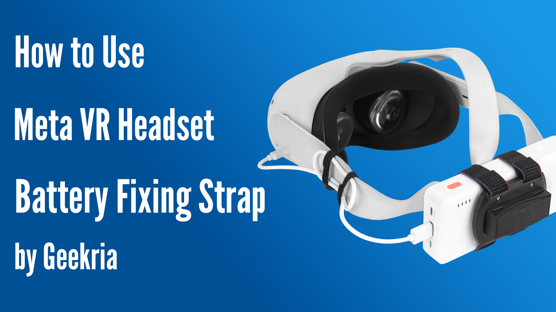 GEEKRIA Battery Strap Compatible with Meta Quest 3, 2, HTC Vive