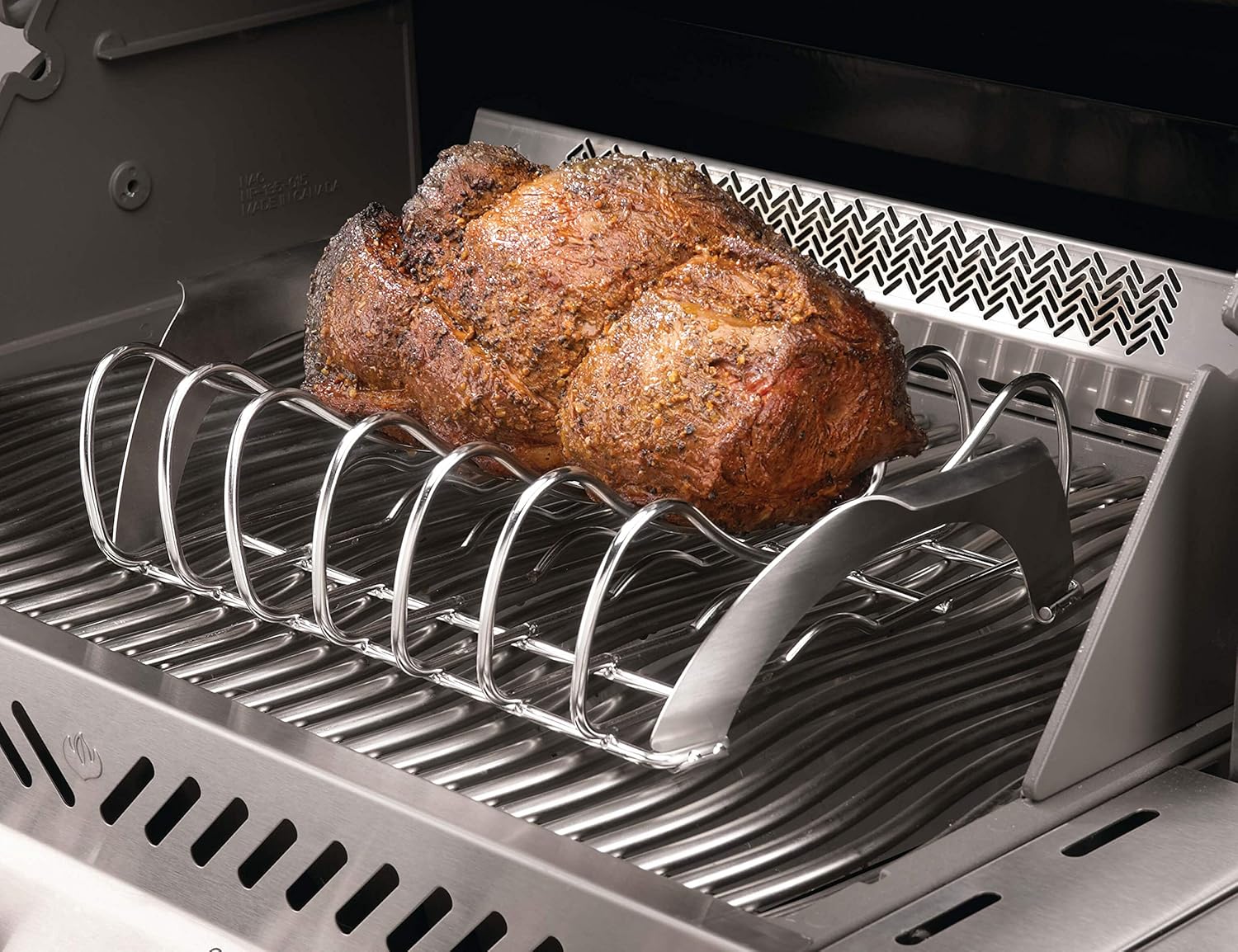 Stainless Steel Rib and Roast Rack with Handles