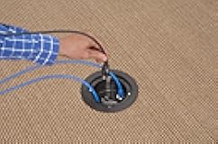 Arlington FLBR5420 Recessed Power and Data Round Floor Box (Black)