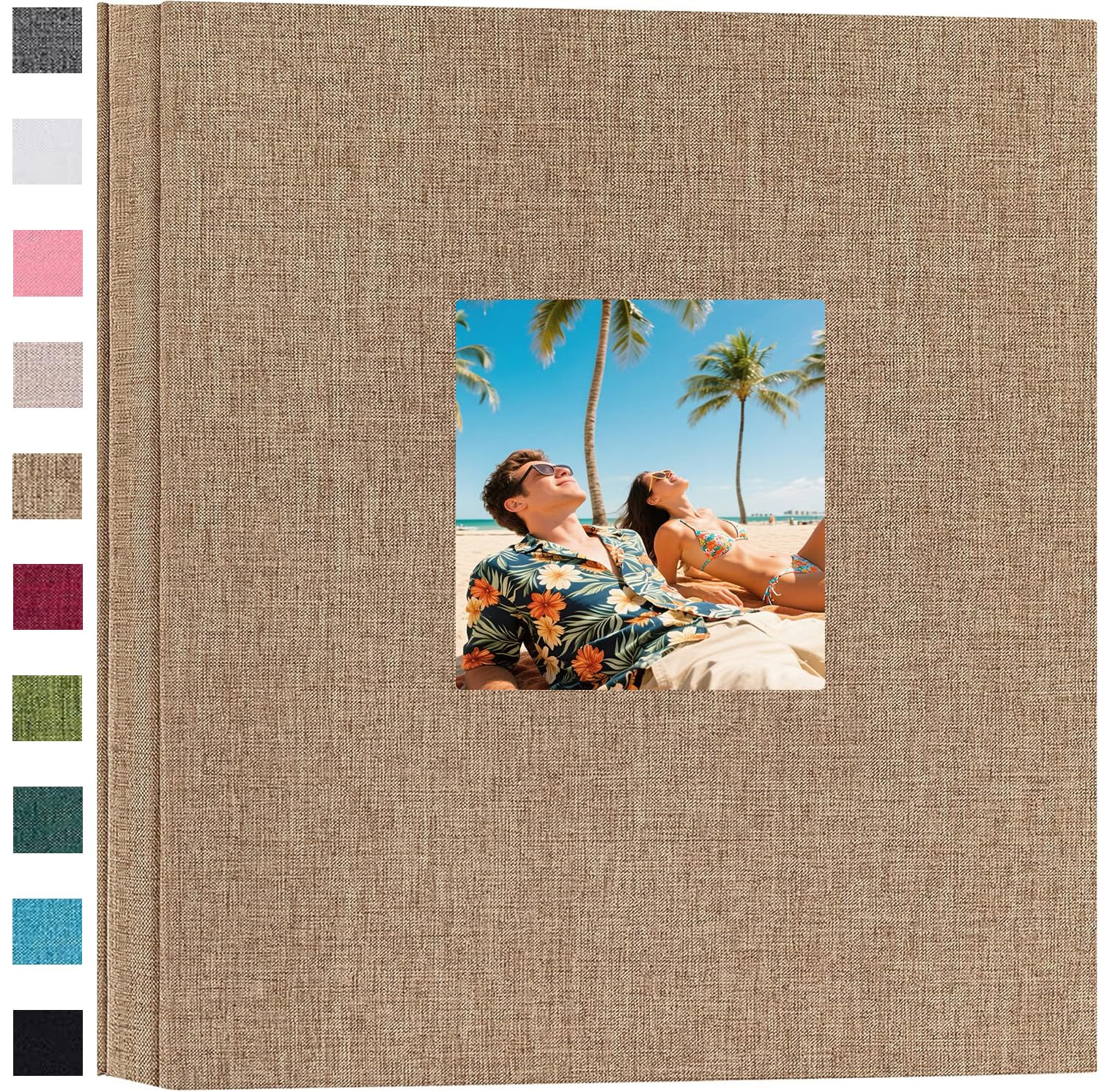 Ponping Linen Hardcover Photo Album 6x4 600 Photos Large Capacity for Family Wedding Anniversary Baby Vacation