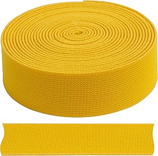 AERZETIX - C67769 - Cinta/Tira elástica Plana Tejida 3 Metros - Anchura 20mm - Color Amarillo