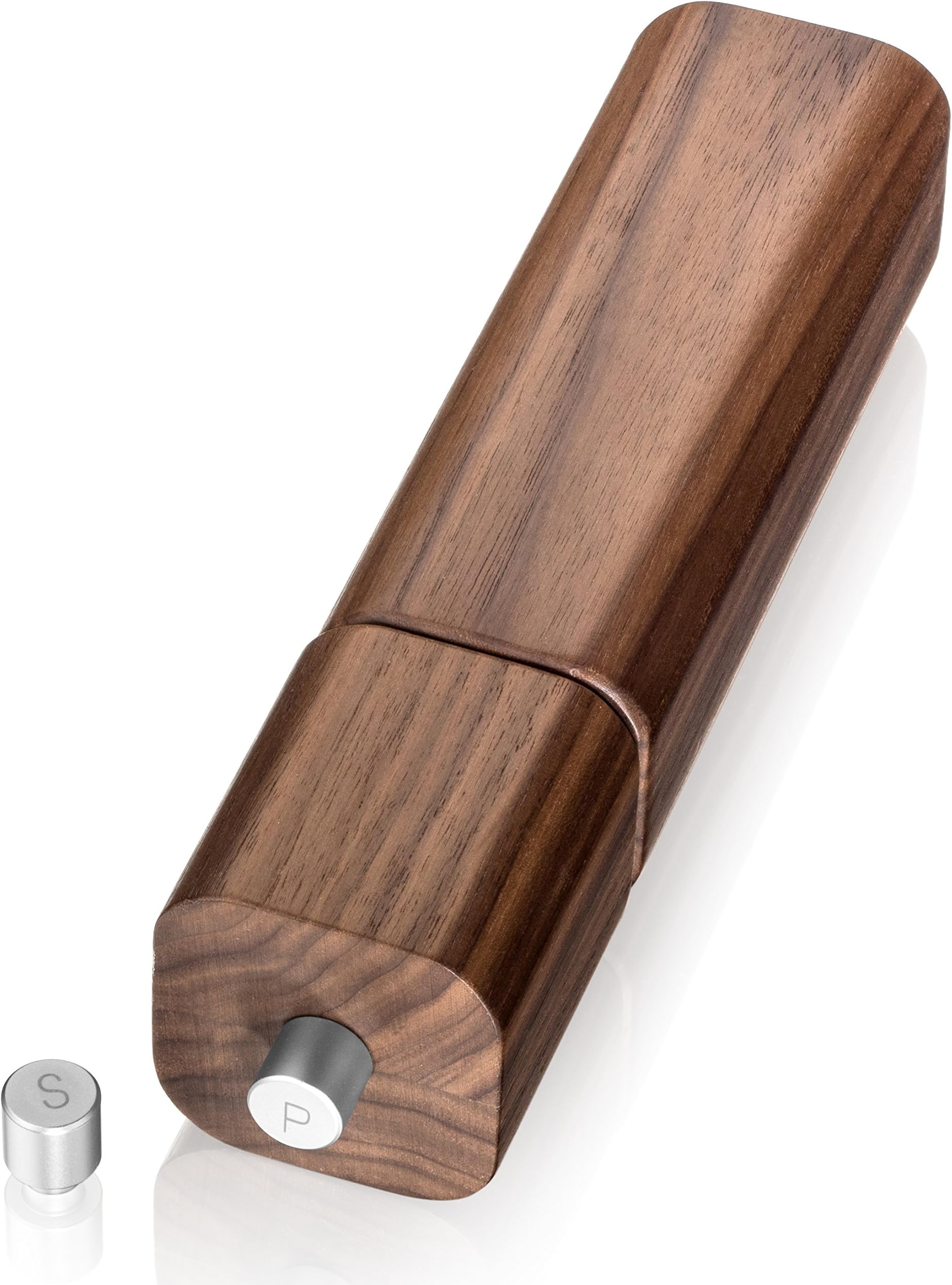Hudson Essentials Premium Walnut Wood Salt or Pepper Mill w/Ceramic Grinder (1)