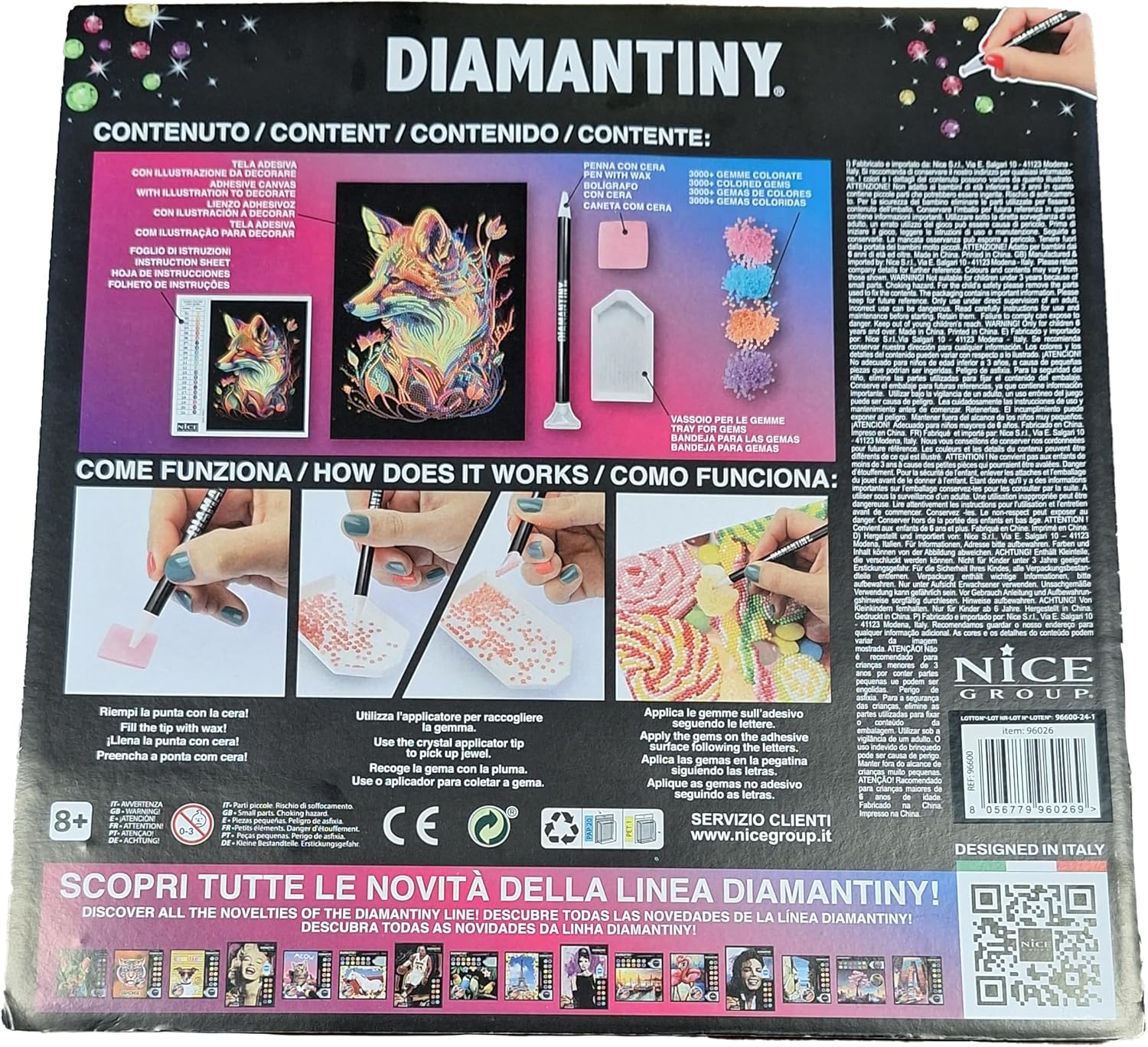 DIAMANTINY - Tiger Paint by Numbers, Multicoloured, A4, 96026